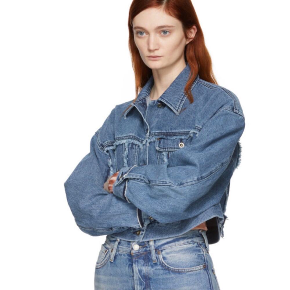 Acne Studios Blue Denim Oriana Jacket retails $500+ - Picture 3 of 3